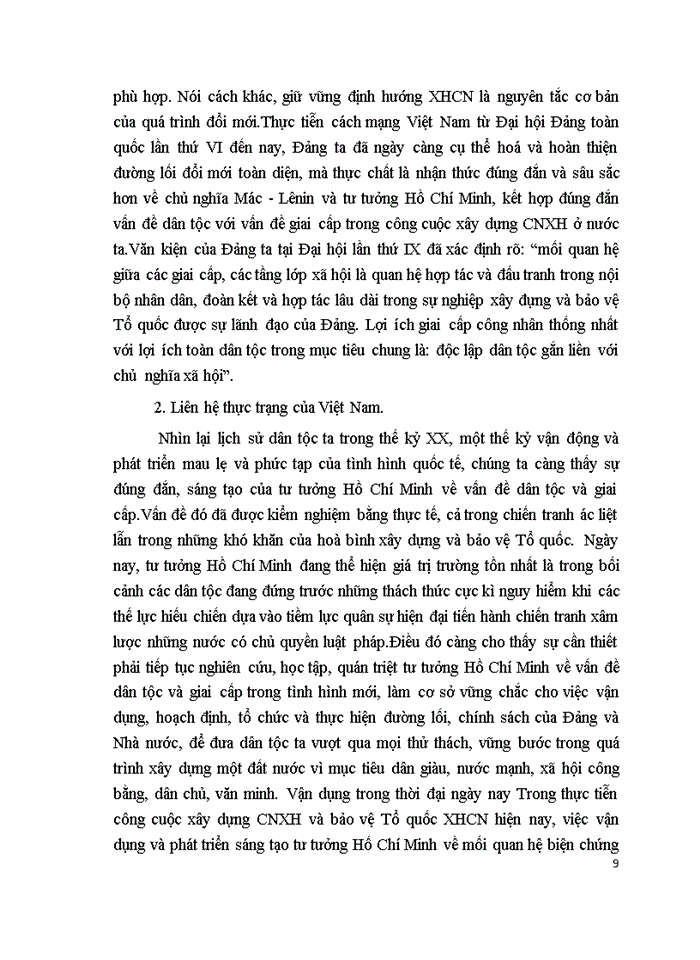 image for page Phân tích quan điểm của Hồ Chí Minh về mối quan hệ giữa giai cấp và dân tộc