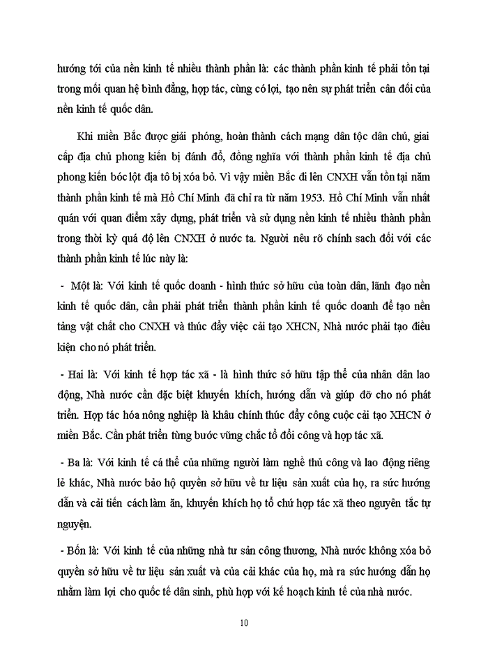 image for page Phân tích quan điểm của Hồ Chí Minh về việc xây dựng cơ cấu kinh tế nhiều thành phần. Giá trị và ý nghĩa với Việt Nam hiện nay