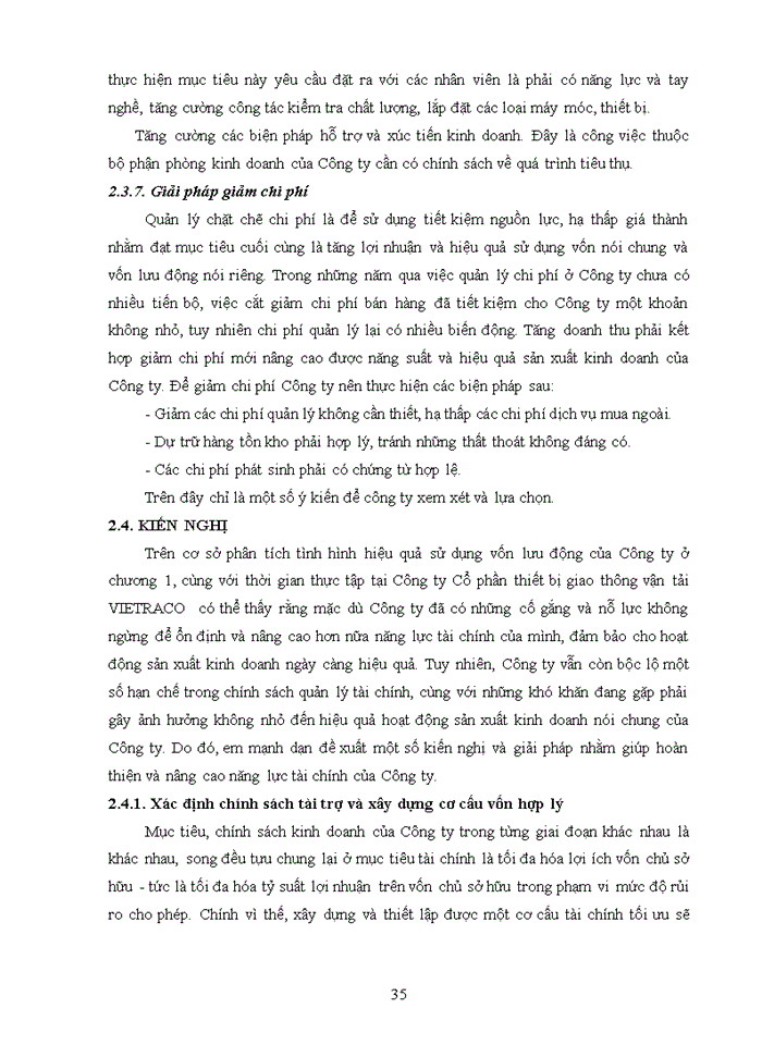 image for page Giải pháp nâng cao hiệu quả sử dụng vốn lưu động tại công ty cổ phần thiết bị giao thông vận tải vietraco