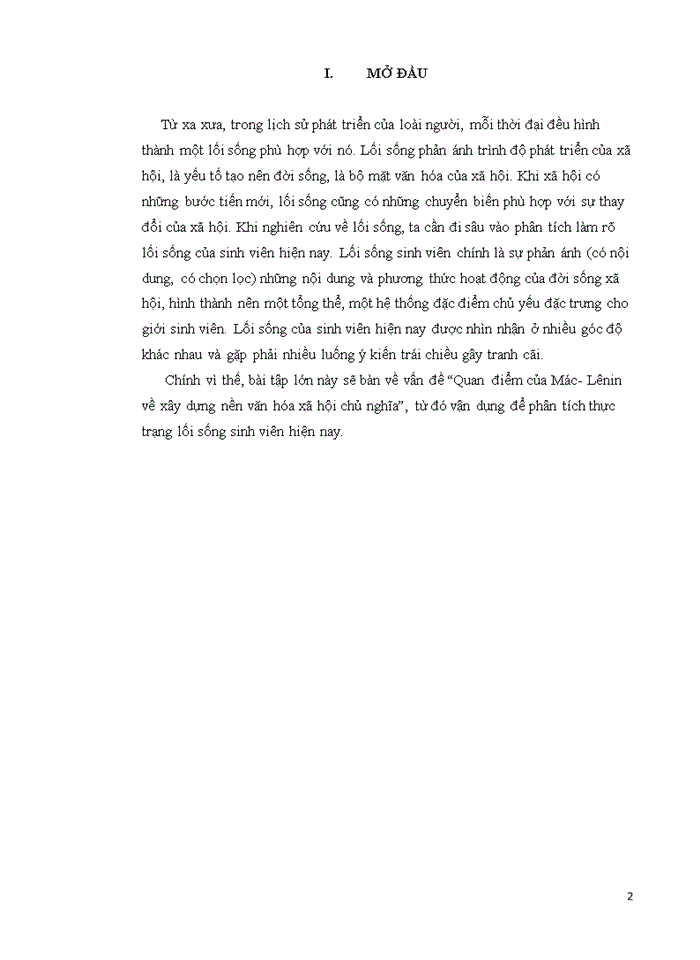 image for page Vận dụng quan điểm của mác lênin trong vấn đề thực trạng lối sống sinh viên hiện nay.