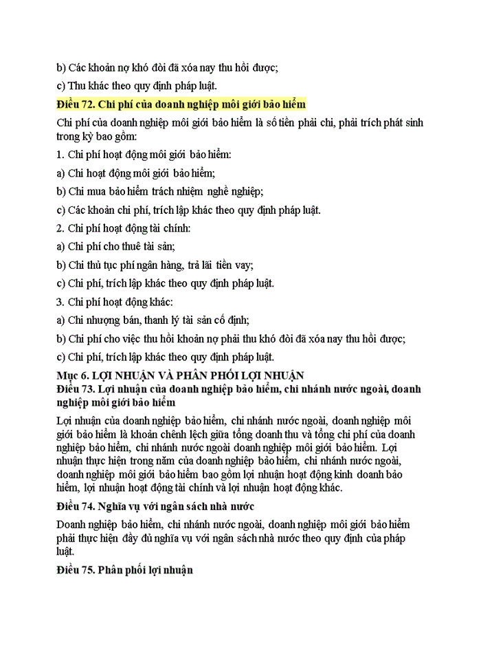 image for page các yêu cầu bắt buộc đối với một doanh nghiệp Bảo hiểm