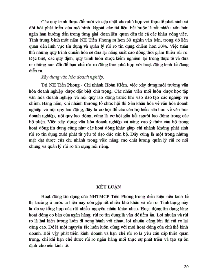 image for page Pháp luật về phòng ngừa rủi ro tín dụng trong hoạt động ngân hàng và thực trạng quản lý rủi ro tín dụng tại Ngân hàng TMCP Tiền Phong- Chi nhánh Hoàn Kiếm