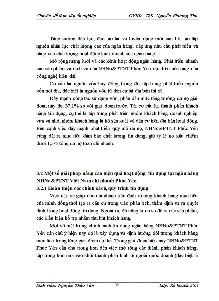 image for page Nâng cao hiệu quả hoạt động tín dụng tại Ngân hàng Nông nghiệp và Phát triển Nông thôn Việt Nam chi nhánh Phúc Yên