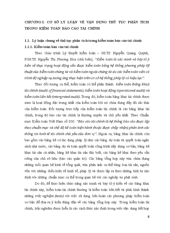 image for page Vận dụng thủ tục phân tích trong kiểm toán báo cáo tài chính