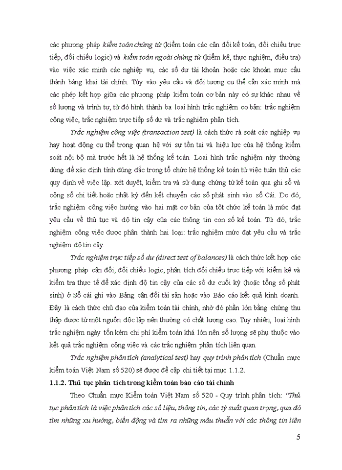 image for page Vận dụng thủ tục phân tích trong kiểm toán báo cáo tài chính