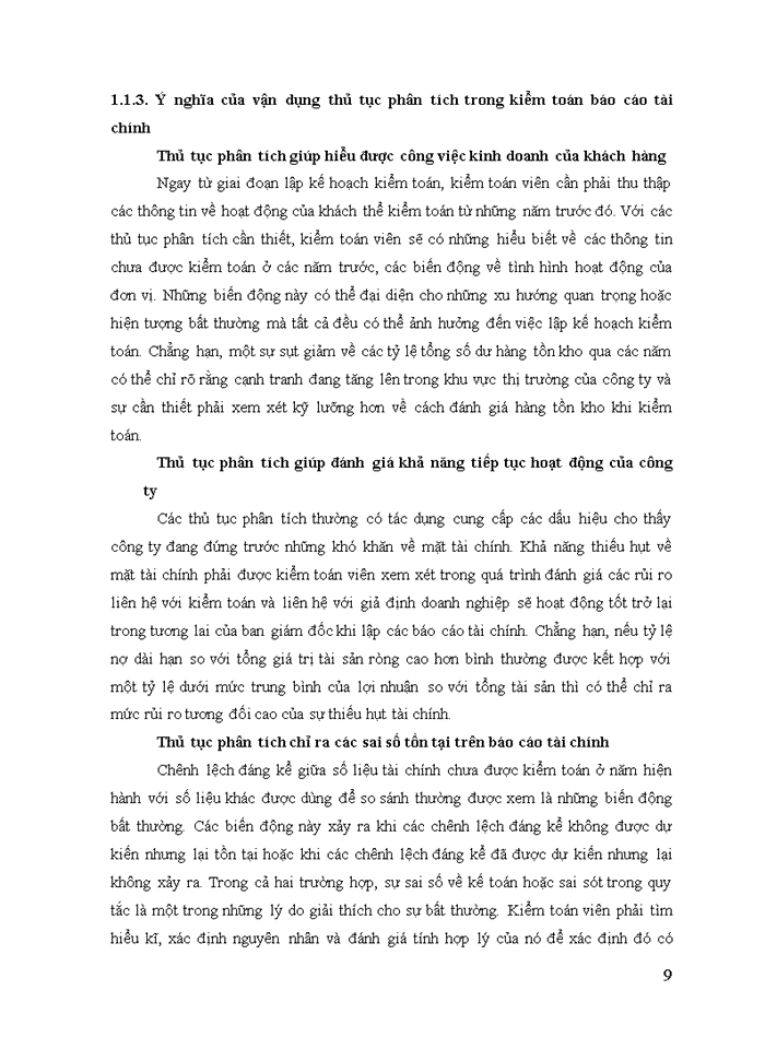 image for page Vận dụng thủ tục phân tích trong kiểm toán báo cáo tài chính