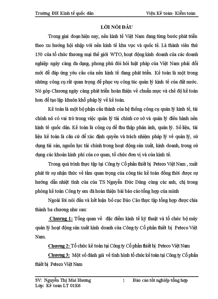 image for page Một số đánh giá về tình hình tổ chức kế toán tại Công ty Cổ phần thiết bị  Peteco Việt Nam