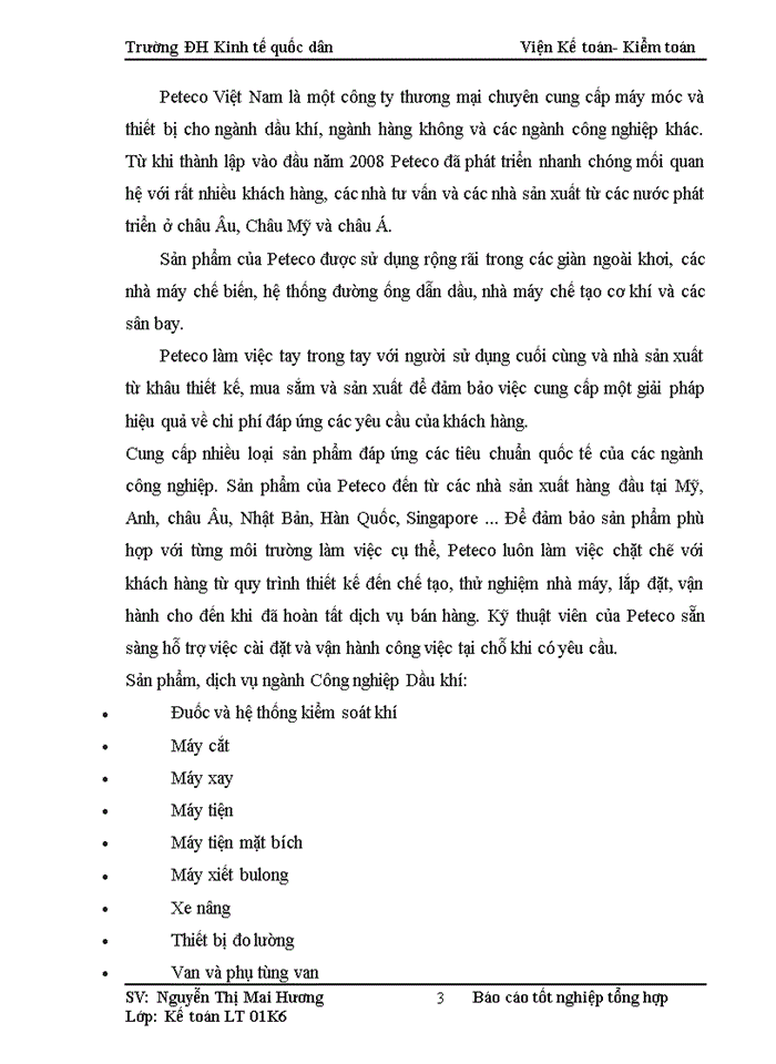 image for page Một số đánh giá về tình hình tổ chức kế toán tại Công ty Cổ phần thiết bị  Peteco Việt Nam