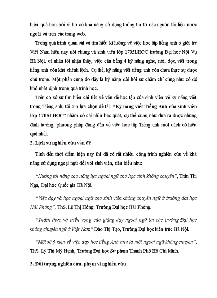 image for page Kỹ năng viết Tiếng Anh của sinh viên lớp 1705LHOC