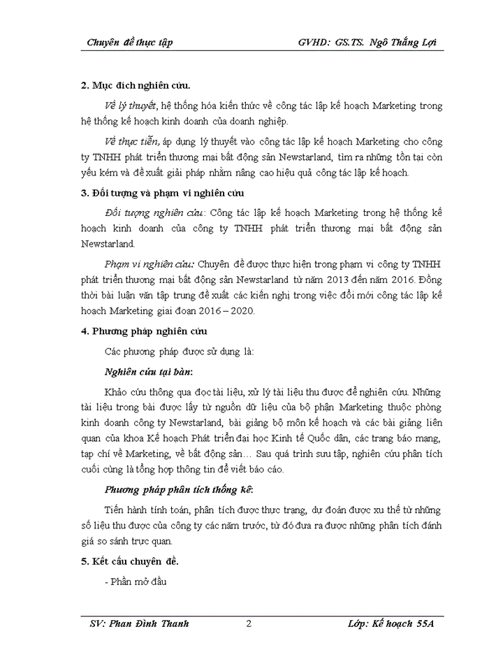 image for page Hoàn thiện công tác lập kế hoạch Marketing cho công ty TNHH phát triển thương mại Bất động sản Newstarland