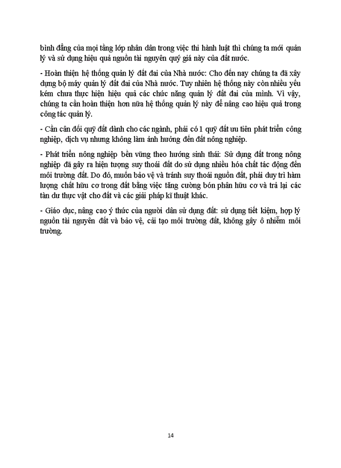 image for page Phân tích vai trò của đất đai với tư cách là tài nguyên và với các ngành sản xuất của cải vật chất trong xã hội