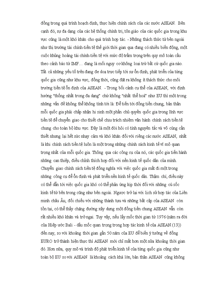 image for page Liên minh tiền tệ quốc tế và triển vọng liên minh tiền tệ của Việt Nam (AEC)