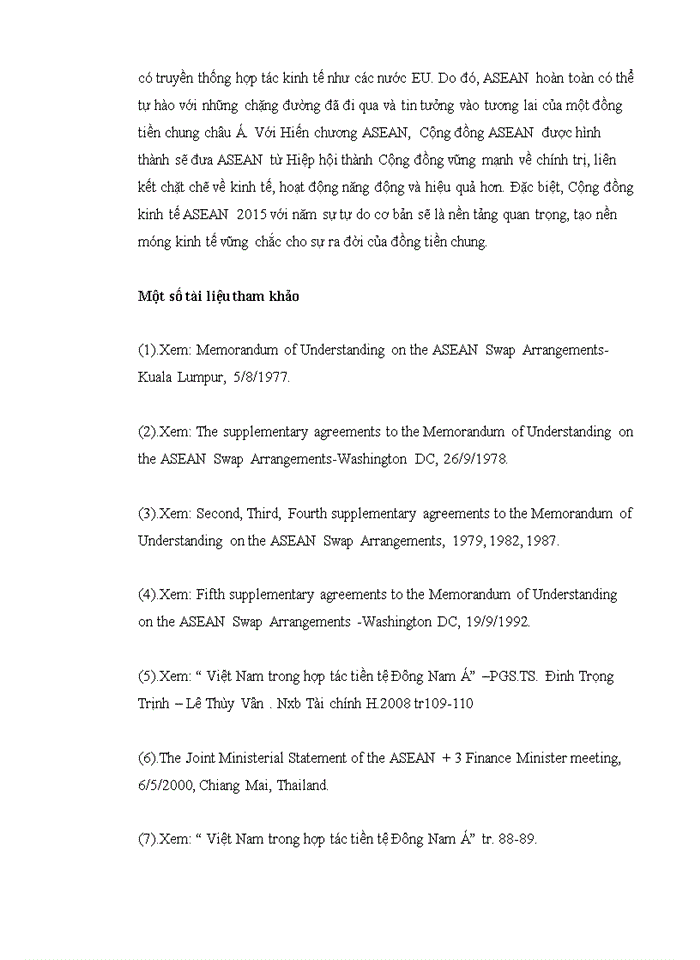 image for page Liên minh tiền tệ quốc tế và triển vọng liên minh tiền tệ của Việt Nam (AEC)