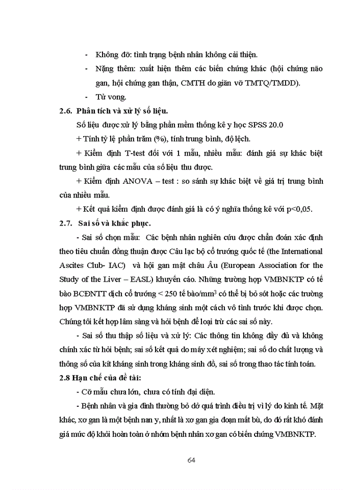 image for page Nghiên cứu đặc điểm lâm sàng, cận lâm sàng và điều trị viêm màng bụng nhiễm khuẩn tự phát ở bệnh nhân xơ gan