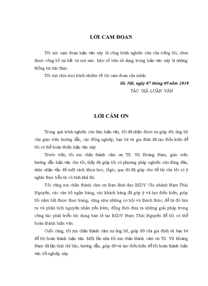 image for page Phát triển tín dụng bán lẻ tại Ngân hàng TMCP Đầu tư và Phát triển Việt Nam - Chi nhánh Nam Thái Nguyên