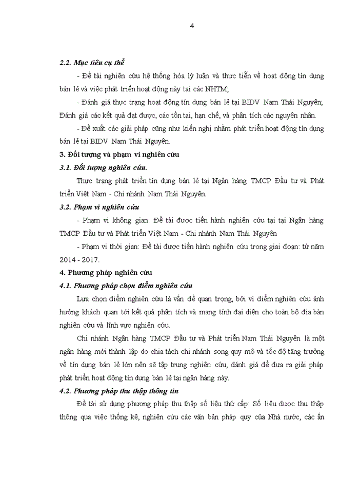 image for page Phát triển tín dụng bán lẻ tại Ngân hàng TMCP Đầu tư và Phát triển Việt Nam - Chi nhánh Nam Thái Nguyên