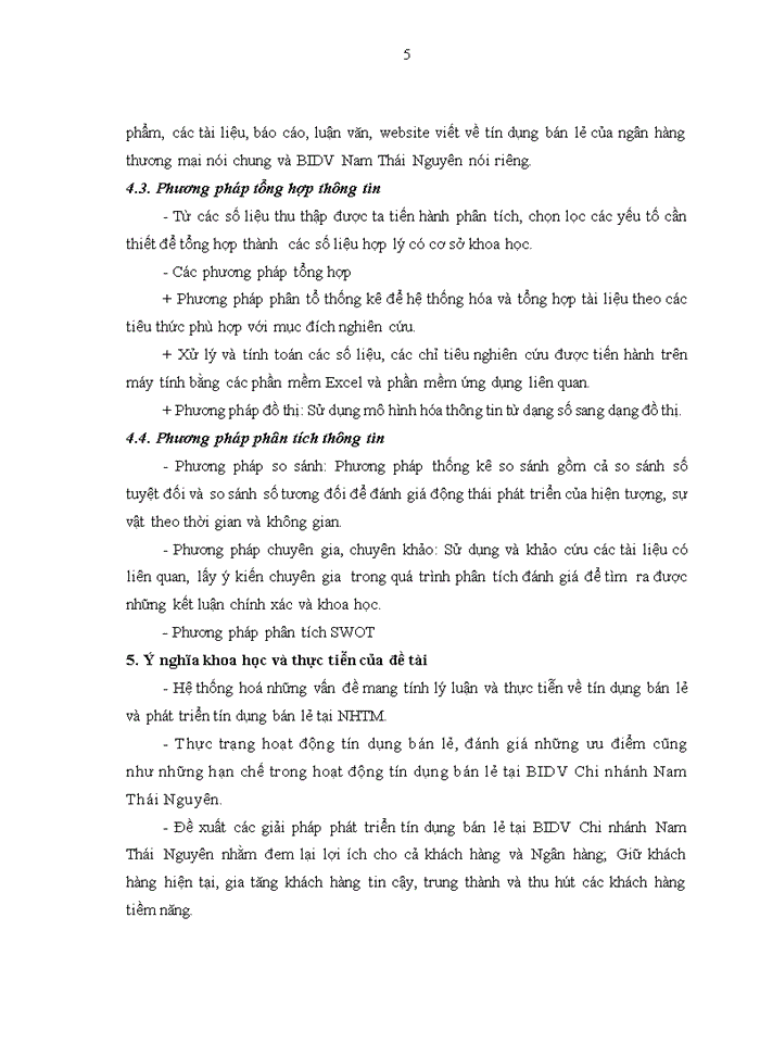 image for page Phát triển tín dụng bán lẻ tại Ngân hàng TMCP Đầu tư và Phát triển Việt Nam - Chi nhánh Nam Thái Nguyên
