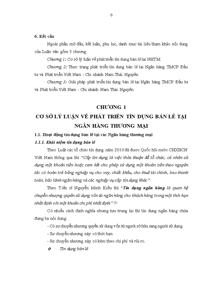 image for page Phát triển tín dụng bán lẻ tại Ngân hàng TMCP Đầu tư và Phát triển Việt Nam - Chi nhánh Nam Thái Nguyên