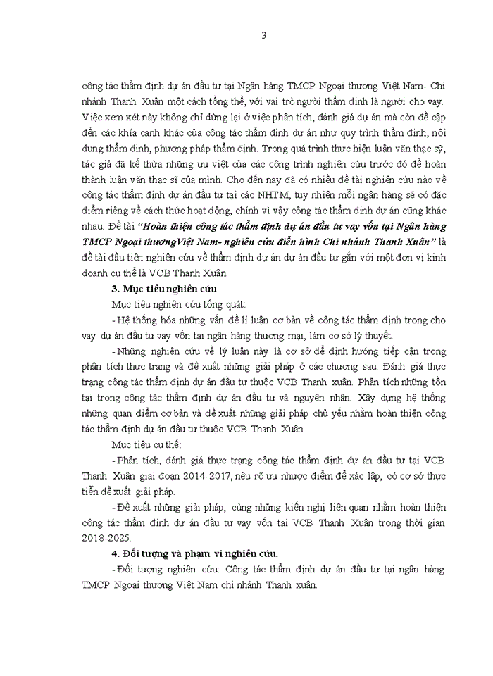 image for page Hoàn thiện công tác thẩm định dự án đầu tư vay vốn tại Ngân hàng TMCP Ngoại thương Việt Nam- Nghiên cứu điển hình chi nhánh Thanh Xuân