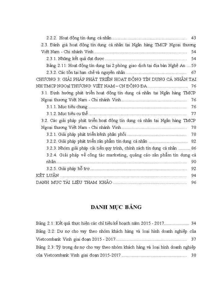 image for page Giải pháp phát triển tín dụng cá nhân tại Ngân hàng TMCP Ngoại thương Việt Nam - Chi nhánh Vinh