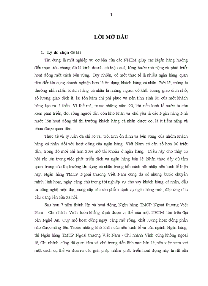 image for page Giải pháp phát triển tín dụng cá nhân tại Ngân hàng TMCP Ngoại thương Việt Nam - Chi nhánh Vinh