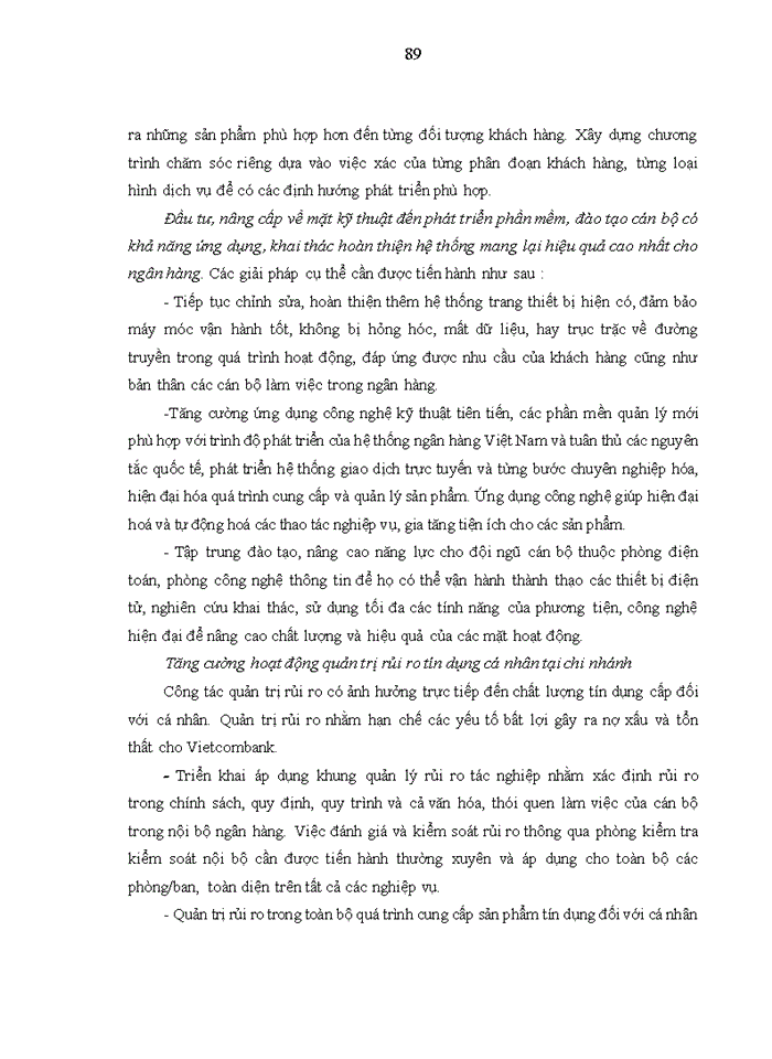 image for page Giải pháp phát triển tín dụng cá nhân tại Ngân hàng TMCP Ngoại thương Việt Nam - Chi nhánh Vinh