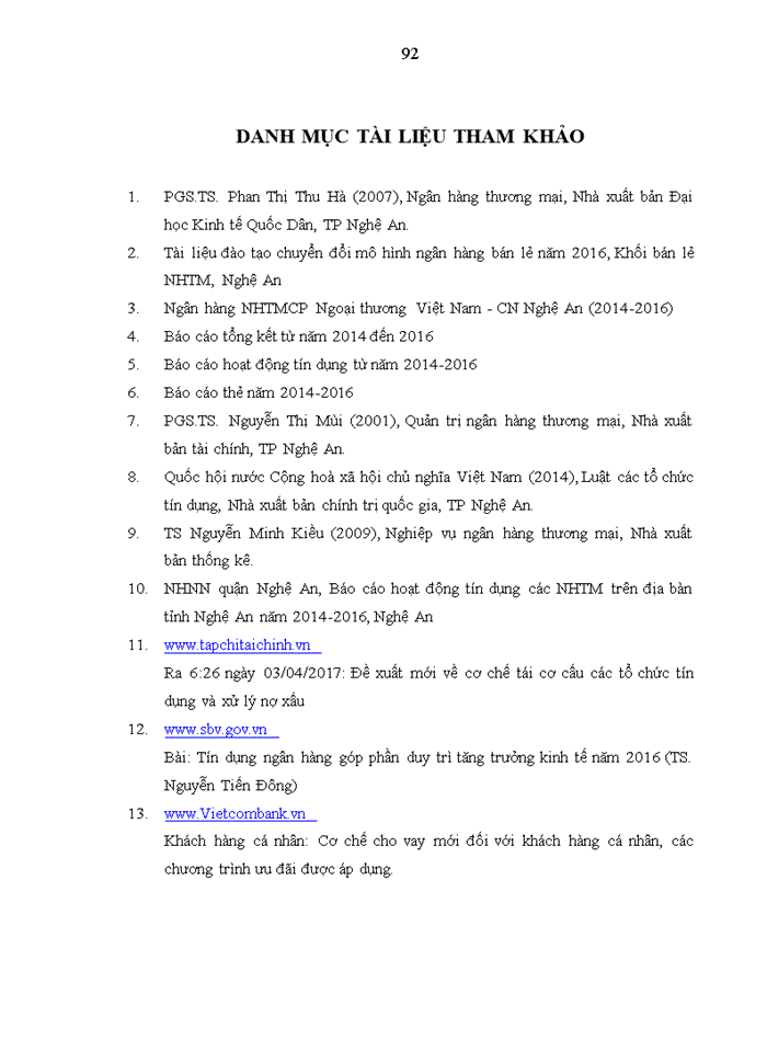 image for page Giải pháp phát triển tín dụng cá nhân tại Ngân hàng TMCP Ngoại thương Việt Nam - Chi nhánh Vinh