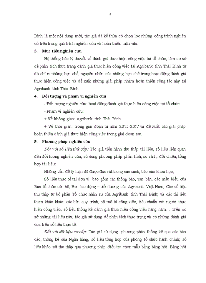 image for page Đánh giá thực hiện công việc tại Ngân hàng Nông nghiệp và Phát triển nông thôn Việt Nam - Chi nhánh tỉnh Thái Bình