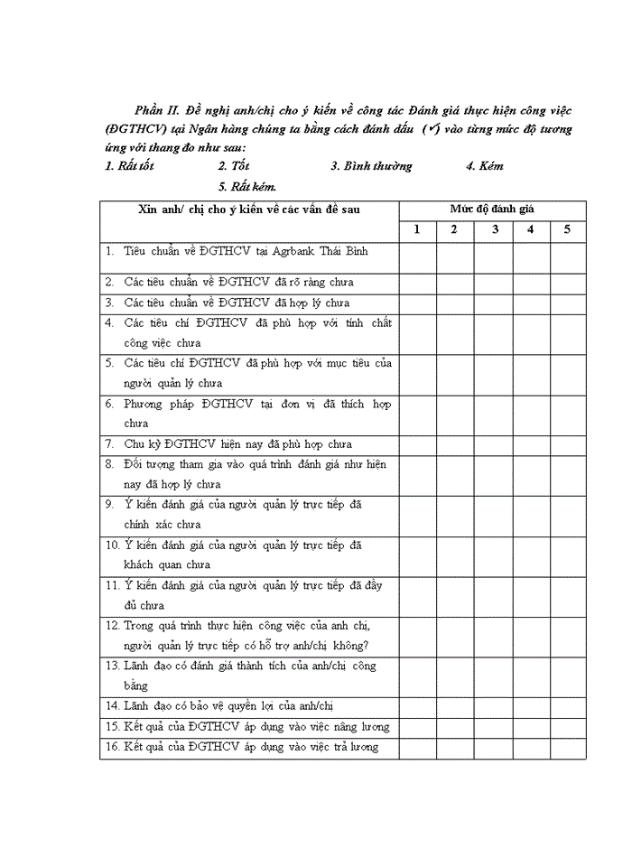 image for page Đánh giá thực hiện công việc tại Ngân hàng Nông nghiệp và Phát triển nông thôn Việt Nam - Chi nhánh tỉnh Thái Bình