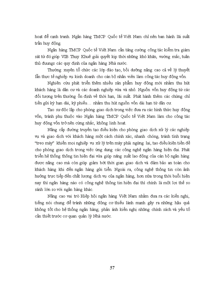 image for page Tăng cường hoạt động huy động vốn tại Ngân hàng thương mại cổ phần Quốc tế Việt Nam - chi nhánh Lý Thường Kiệt - phòng giao dịch Thụy Khuê