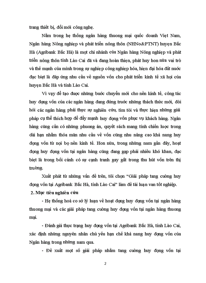 image for page Giải pháp nhầm tăng cường hoạt động huy động vốn của nhnn&ptnt huyện bắc hà