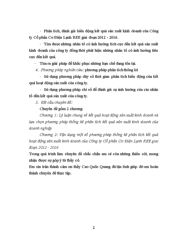 image for page Các nhân tố ảnh hưởng đến kết quả hoạt động sản xuất kinh doanh của Công ty Cổ phần Cơ Điện Lạnh REE giai đoạn 2012 - 2016