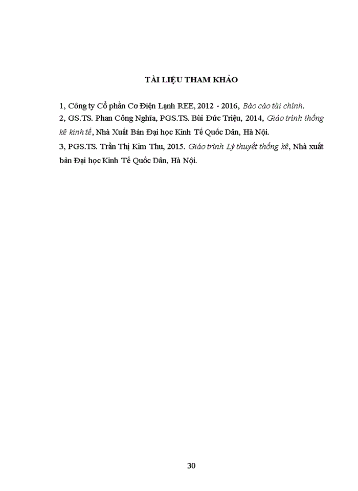 image for page Các nhân tố ảnh hưởng đến kết quả hoạt động sản xuất kinh doanh của Công ty Cổ phần Cơ Điện Lạnh REE giai đoạn 2012 - 2016