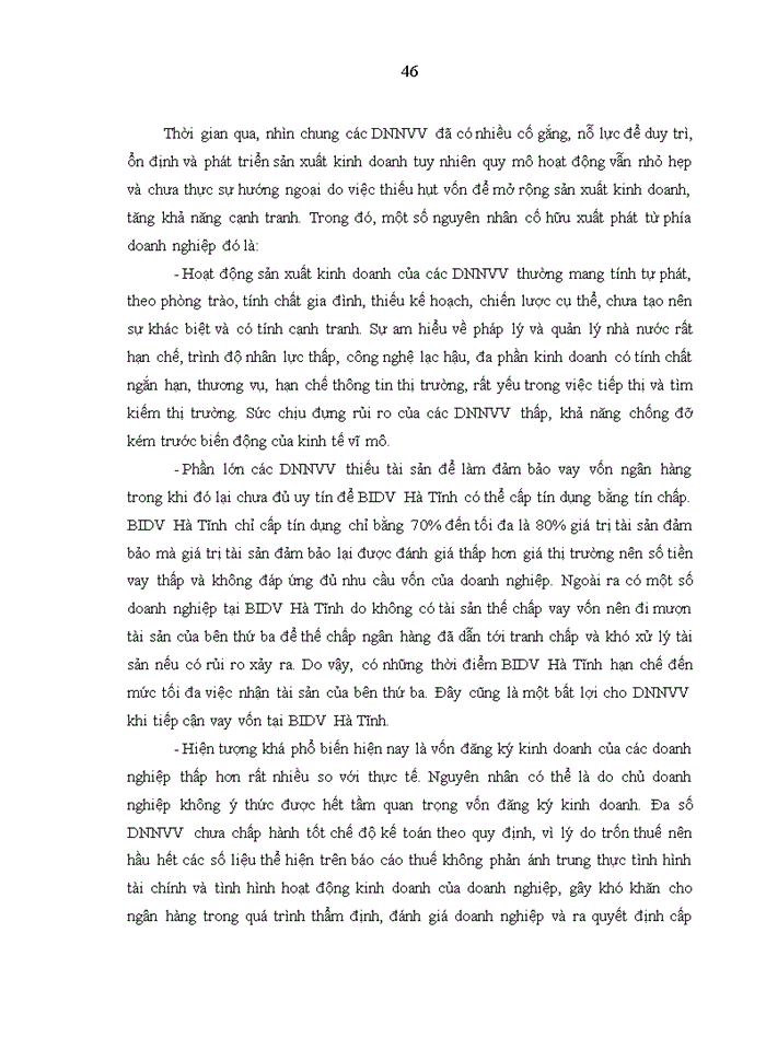 image for page Quản lý cho vay doanh nghiệp nhỏ và vừa tại Ngân hàng TMCP Đầu tư và Phát triển Việt Nam – chi nhánh Hà Tĩnh