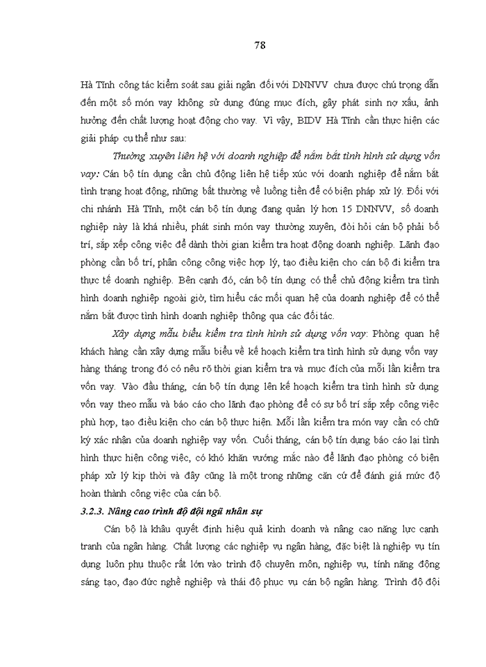image for page Quản lý cho vay doanh nghiệp nhỏ và vừa tại Ngân hàng TMCP Đầu tư và Phát triển Việt Nam – chi nhánh Hà Tĩnh