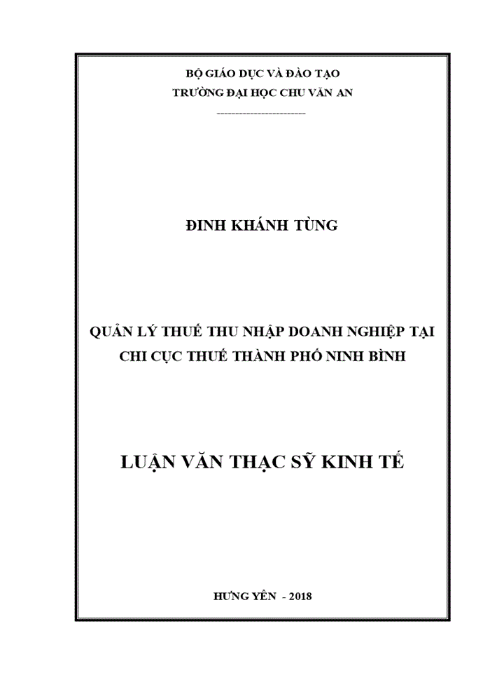 image for page Quản lý thuế Thu nhập doanh nghiệp tại Chi cục thuế  Thành phố Ninh Bình
