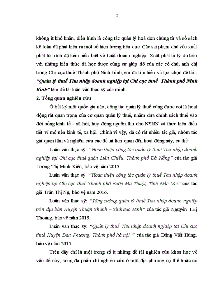 image for page Quản lý thuế Thu nhập doanh nghiệp tại Chi cục thuế  Thành phố Ninh Bình