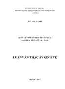 Quản lý phí Bảo hiểm tiền gửi tại Bảo hiểm tiền gửi Việt Nam