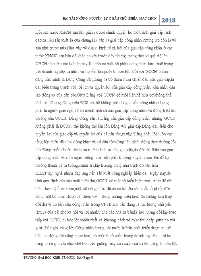 image for page Sứ mệnh lịch sử của giai cấp công nhân