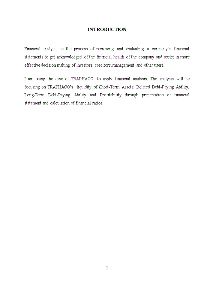 image for page Apply financial statement analysis on traphaco joint stock company (tra)