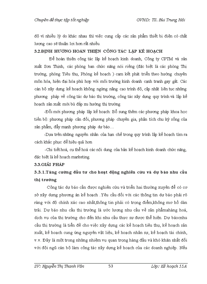 image for page Hoàn thiện công tác lập kế hoạch kinh doanh của công ty Cổ phần và thương mại Sơn Thịnh