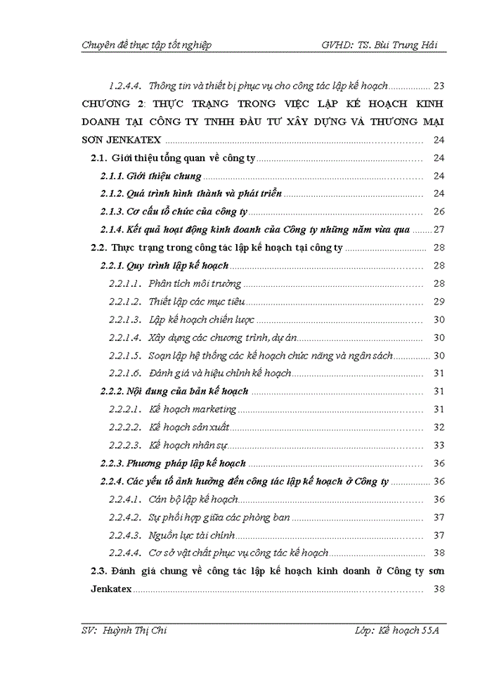 image for page Hoàn thiện công tác lập kế hoạch kinh doanh tại Công ty TNHH Đầu tư xây dựng và Thương mại sơn Jenkatex đến năm 2020