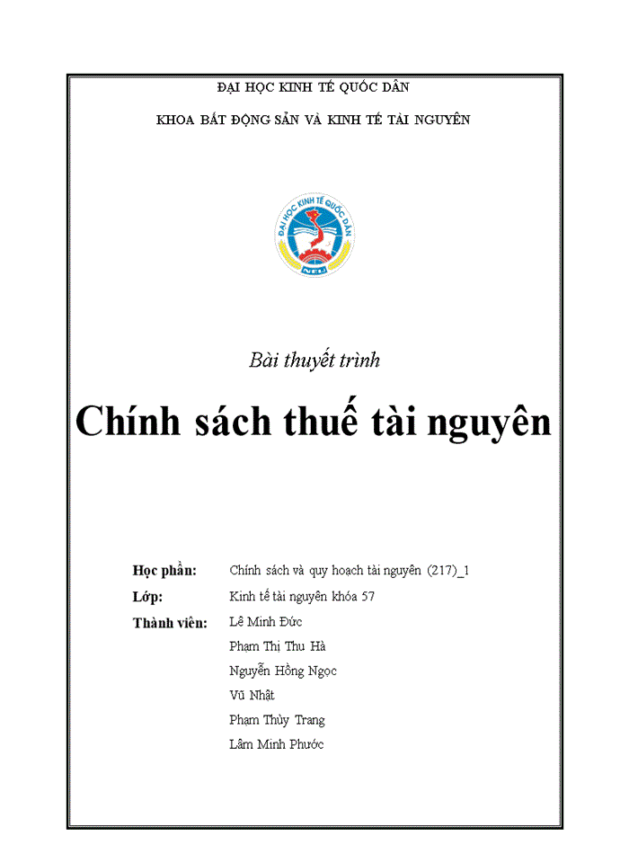 Mối quan hệ trong chính sách tài nguyên