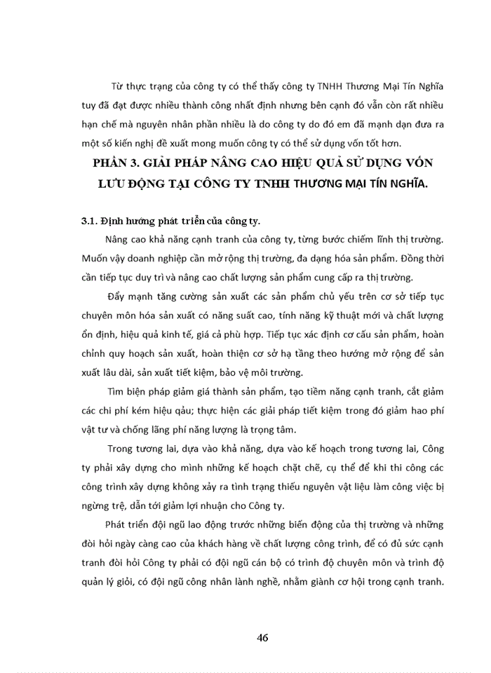 image for page Nâng cao hiệu quả sử dụng vốn lưu động tại công ty TNHH Thương Mại Tín Nghĩa