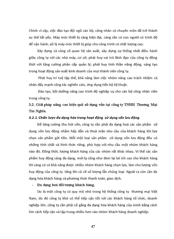 image for page Nâng cao hiệu quả sử dụng vốn lưu động tại công ty TNHH Thương Mại Tín Nghĩa