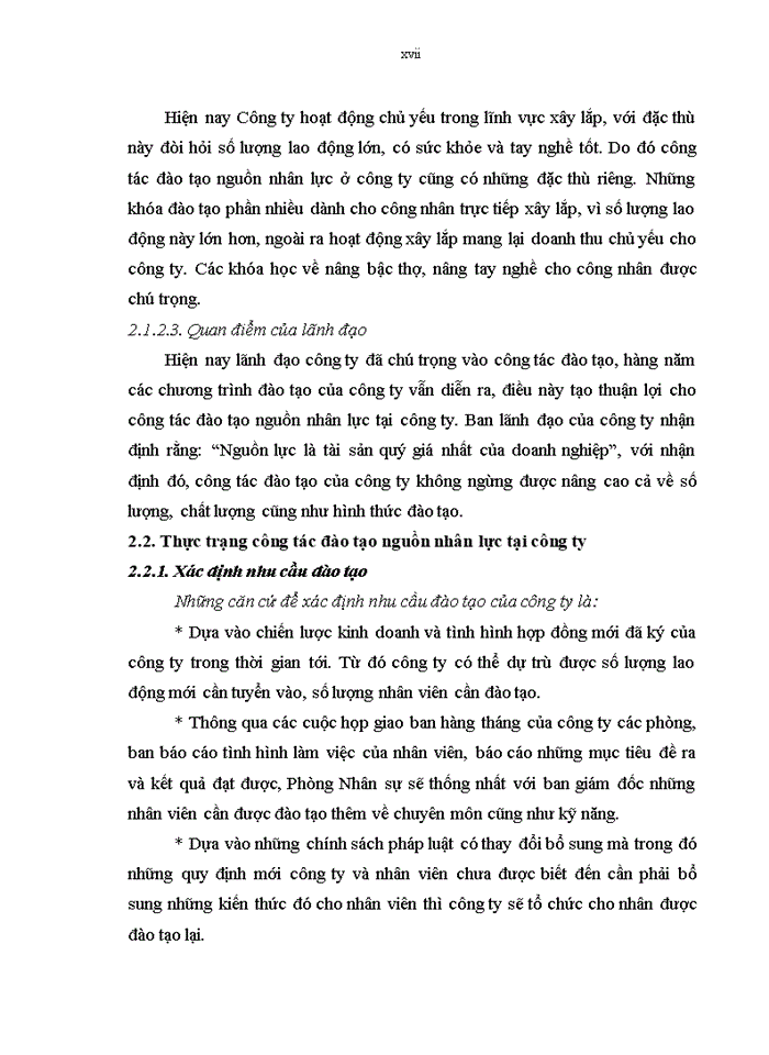 image for page Công tác đào tạo nguồn nhân lực tại Công ty TNHH Đầu tư và Xây dựng công trình giao thông Thành Nam