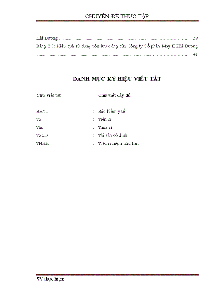 image for page Nâng cao hiệu quả sử dụng vốn tại Công ty Cổ phần May II Hải Dương