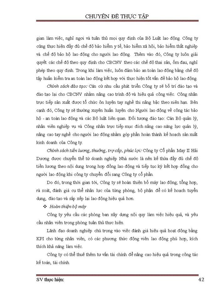 image for page Nâng cao hiệu quả sử dụng vốn tại Công ty Cổ phần May II Hải Dương