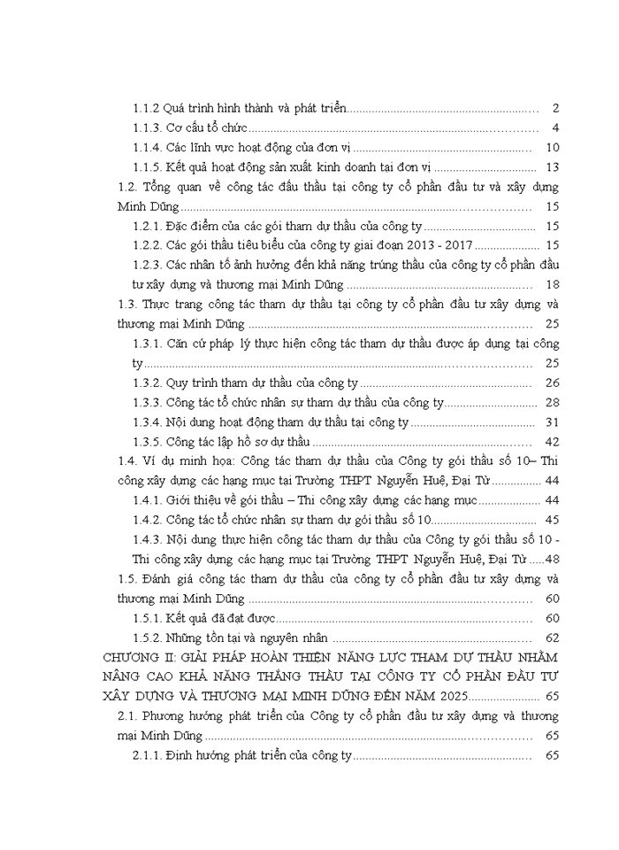 image for page Hoàn thiện công tác tham dự thầu tại công ty cổ phần đầu tư xây dựng và thương mại Minh Dũng