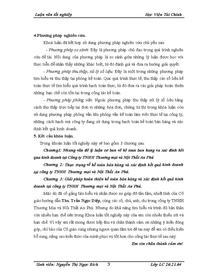 image for page Hoàn thiện công tác kế toán bán hàng và xác định kết quả kinh doanh tại Công ty TNHH Thương mại và nội thất An Phú